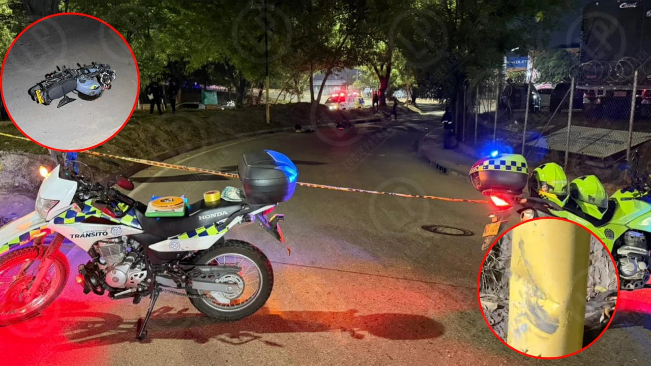 Una curva le costó la vida: Marcos se estrelló contra un poste metálico en Girón