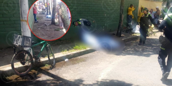Hombre falleció mientras se movilizaba en bicicleta en Bucaramanga.