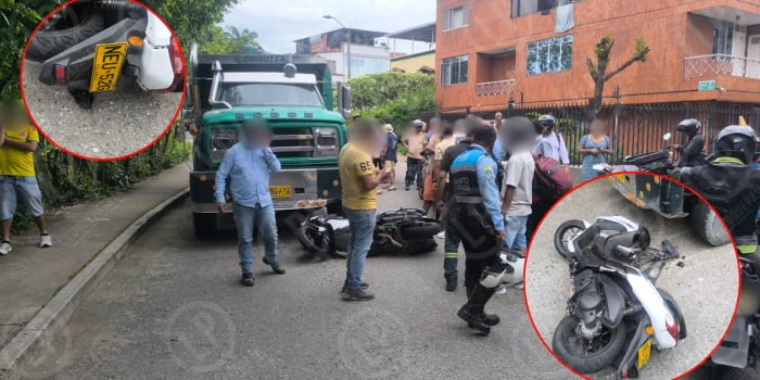 Terminó bajo una volqueta: motociclista murió en fuerte accidente en el porvenir.