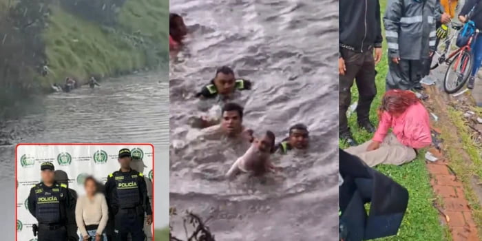 Policía rescató a bebé arrojada al río. Su madre fue enviada a prisión