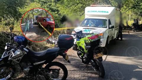 Fatal accidente entre moto y camioneta en la vía Socorro–Simacota