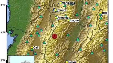 Nuevo sismo de magnitud 4,0 se registró este lunes en Colombia