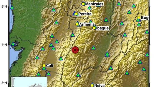 Nuevo sismo de magnitud 4,0 se registró este lunes en Colombia
