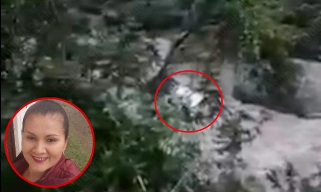 VIDEO: Bomberos busca a mujer que cayó al río en una camioneta, en la entrada a Bucaramanga