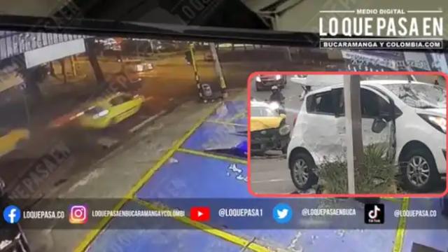Video: momento exacto de accidente donde  vehículo resulto volcado en la cra 21 con avenida La Rosita