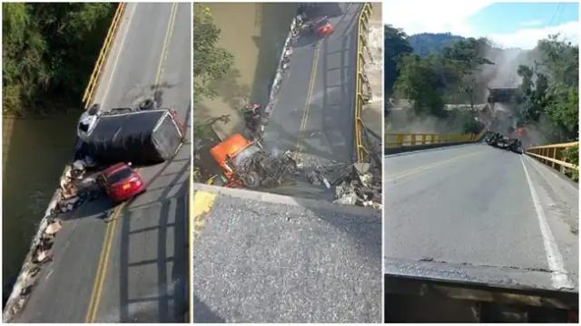 Caída del puente en el Quindio deja dos muertos y 15 heridos
