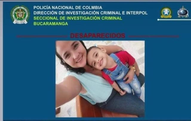 Una madre y su pequeño hijo de 5 años se encuentran desaparecidos en el Norte de Bucaramanga