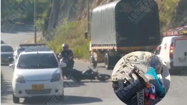 Aparatoso accidente: motociclista murió tras estrellarse contra un camión al norte de Bucaramanga