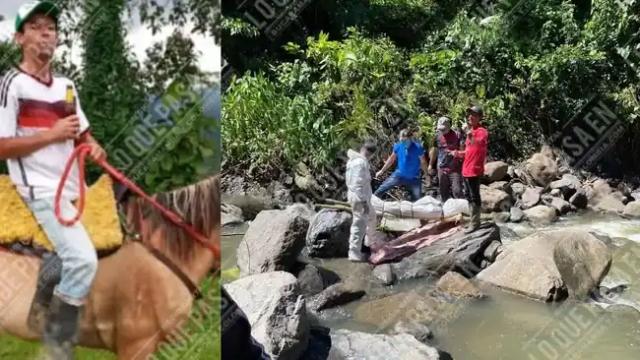 Agricultor fue arrastrado por creciente mientras cruzaba a caballo una quebrada