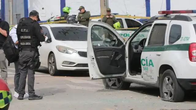 Nuevos detalles sobre el atentado a la estación de policía en el norte de Bucaramanga: 6 uniformados heridos