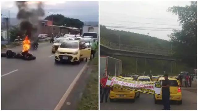 Plan Tortuga de taxistas tiene en el caos vehicular al área metropolitana de Bucaramanga