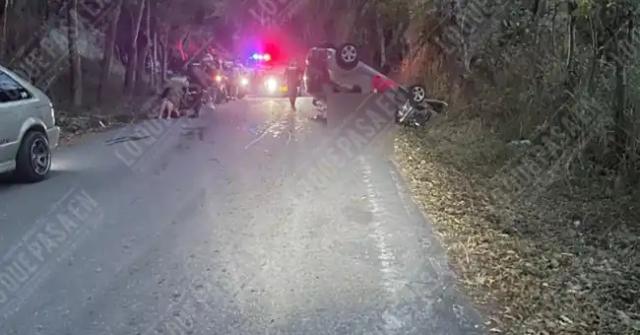 Video: cuatro personas heridas dejo accidente en la vía a Matanza