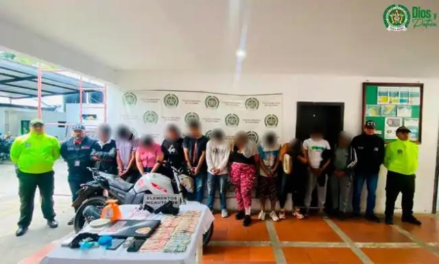 Capturan a 12 personas que comercializaban estupefacientes