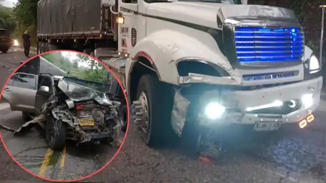 Tractocamión no invadió el carril, camioneta se estrelló de frente
