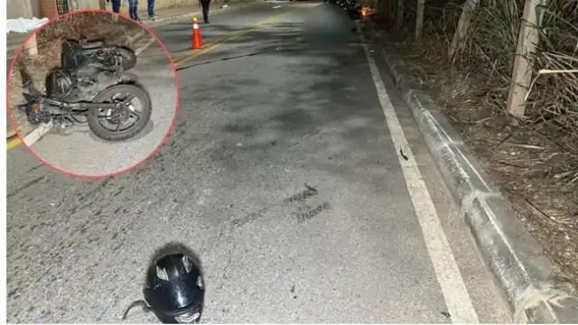 Brayan murio al chocar con un poste en la vía Giron Porvenir