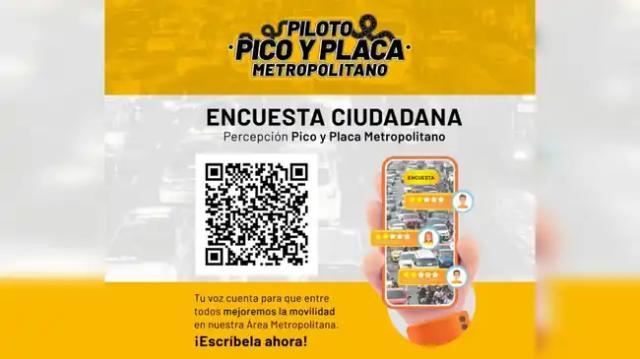 Opine y participe: Encuesta de percepción sobre el plan piloto de pico y placa metropolitano