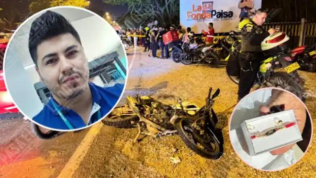 Angelo, el motociclista que falleció en la autopista. Estaba de visita en la ciudad para conocer a su hija recién nacida