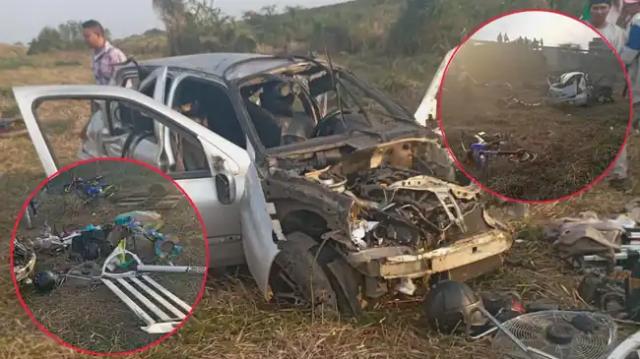 Marly y un bebe de dos meses murieron en aparatoso accidente en el cesar