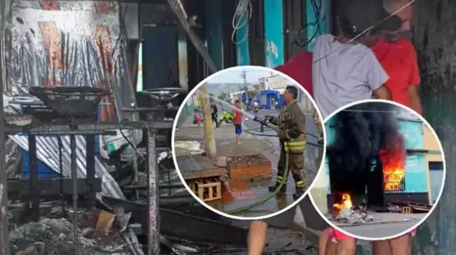 Video: Hombre prendió fuego a su esposa y redujo su casa a cenizas en una discusión en Bucaramanga