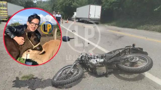 Edwin, el médico veterinario que murió en un accidente en la vía San Alberto.
