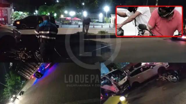 Ladrones de Carteras en Moto Desencadenan Accidente Múltiple en Bucaramanga: Dos Mujeres Heridas