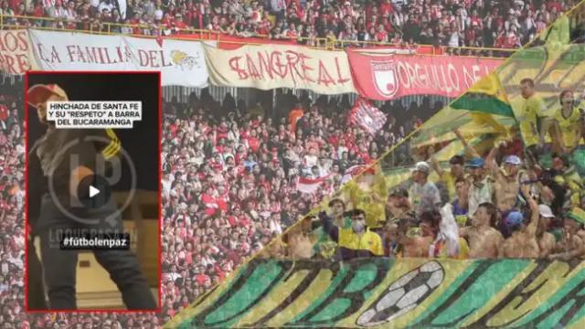 Video: Hinchas de Santa Fe Piden Respeto para los Seguidores del Atlético Bucaramanga