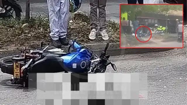 Motociclista murió aplastado por un camión, cuando intentaba cruzar un separador en la vía Centroabastos - Café Madrid