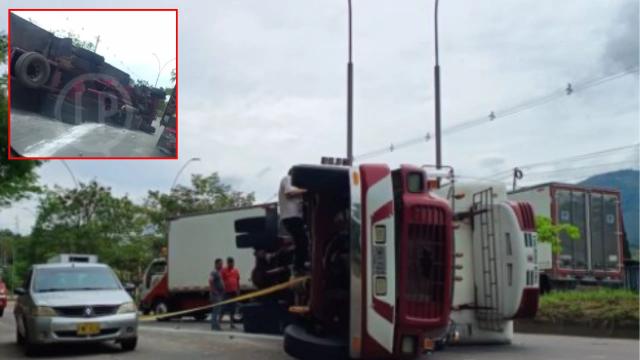 Conductor de carga lucha por su vida tras brutal accidente en la vía Girón-Café Madrid