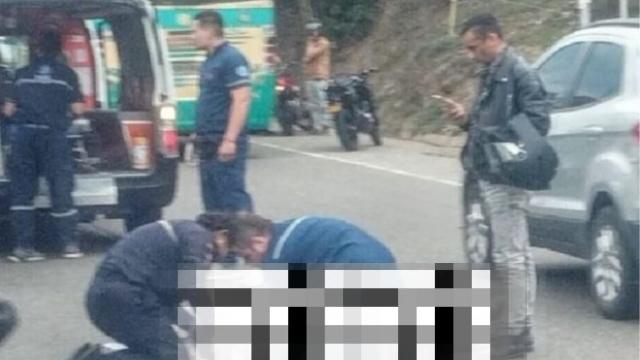 Hombre de 82 años murió tras ser brutalmente atropellado por una motocicleta en la autopista Piedecuesta