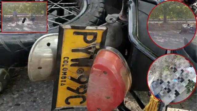 Un muerto y un herido, el saldo de un aparatoso accidente de motocicletas en la vía Bucaramanga - Girón