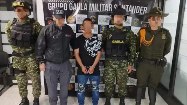 Alias “Mediometro”, peligroso miembro del ELN fue capturado en Bucaramanga