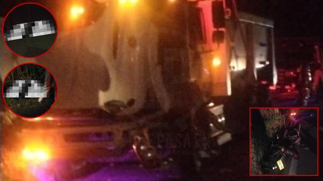 Un muerto y una mujer herida dejó trágico accidente en la vía Los Santos