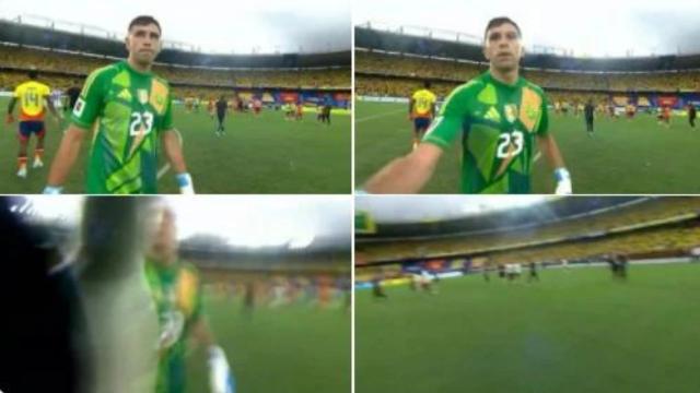 FIFA anunció la sanción a Dibu Martínez por agredir a camarógrafo colombiano