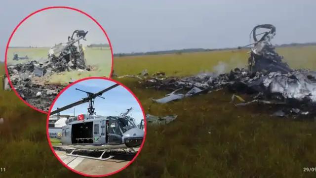 Ocho militares  de la fuerza aérea colombiana murieron tras estrellarse el helicóptero en el que iban