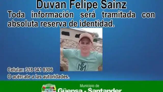 Millonaria recompensa por información que permita captura de hombre en Güepsa
