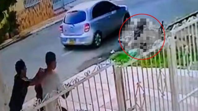 Conductor frustró violento robo arrollando a ladrón en  calle de Santander