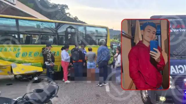 Johan Caro, Motociclista que perdió la vida tras chocar con un bus en el norte.