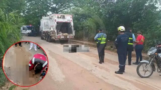Jesús falleció al chocar con un camión de basura en la vía Girón-Zapatoca