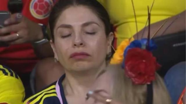 Viral: Sandra, la mujer que se quedó dormida durante el partido de Colombia