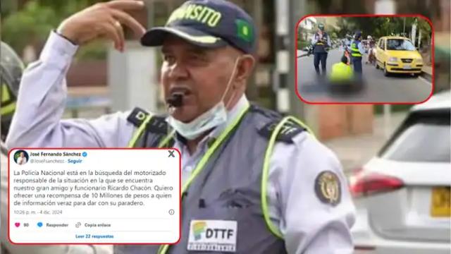$10 millones por motociclista que arrolló a alférez en Floridablanca.