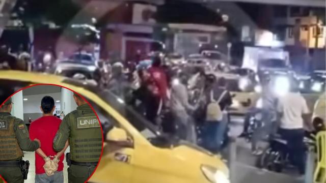Riña entre mototaxista en Bucaramanga dejó un herido a bala y un capturado
