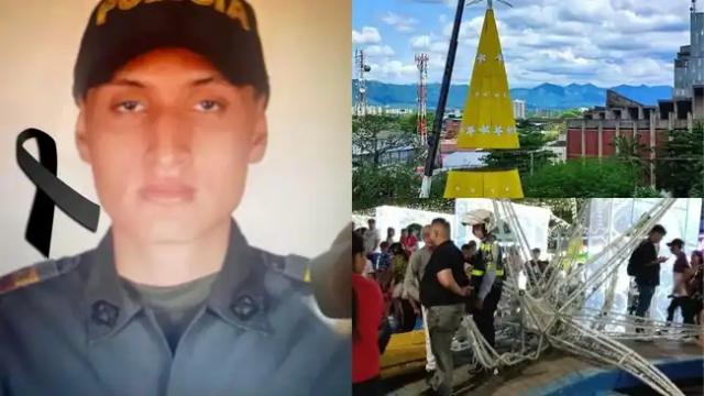 Auxiliar de Policía perdió la vida tras caerle un de árbol de Navidad
