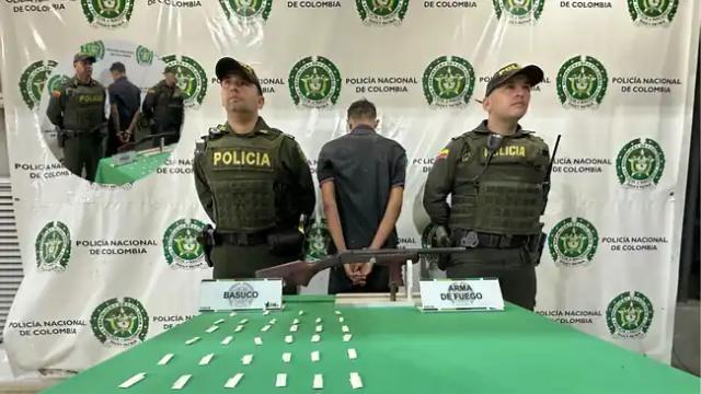 "El Libertador" es capturado en Bucaramanga con droga y un arma de fuego
