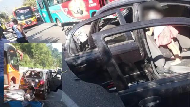 Mujer gravemente herida en accidente de tránsito al chocar contra un Spark