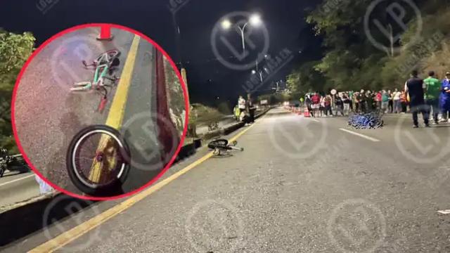 Yeison el ciclista que murió bajando del aeropuerto, un vehículo de carga no logro esquivarlo