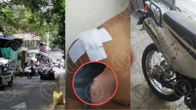 Confusión o intento de hurto: Motociclista herido en el sector del cementerio Las Colinas en Bucaramanga