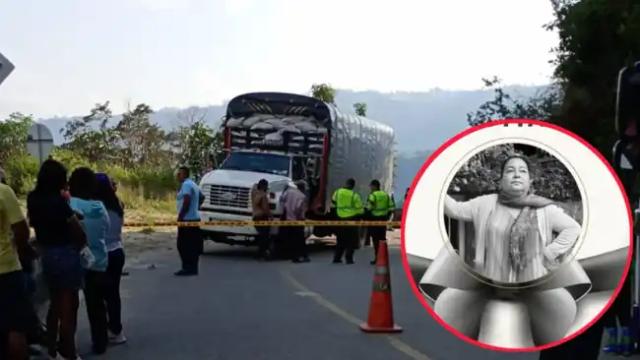 Doña Nubia quedó a mitad de camino, murió al chocar con un camión