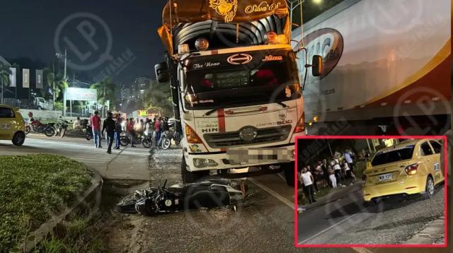 Identificado motociclista que chocó con un taxi y una turbo le pasó por encima en el anillo vial