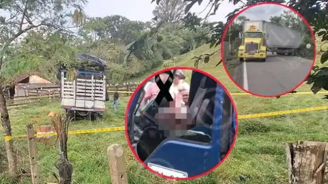 Dinael, el adulto mayor que murió tras un fuerte choque entre dos vehículos de carga. El camión quedó en un potrero