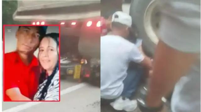 Desgarrador: esposos heridos en accidente no resistieron y fallecieron. Quedaron debajo de las llantas de una volqueta